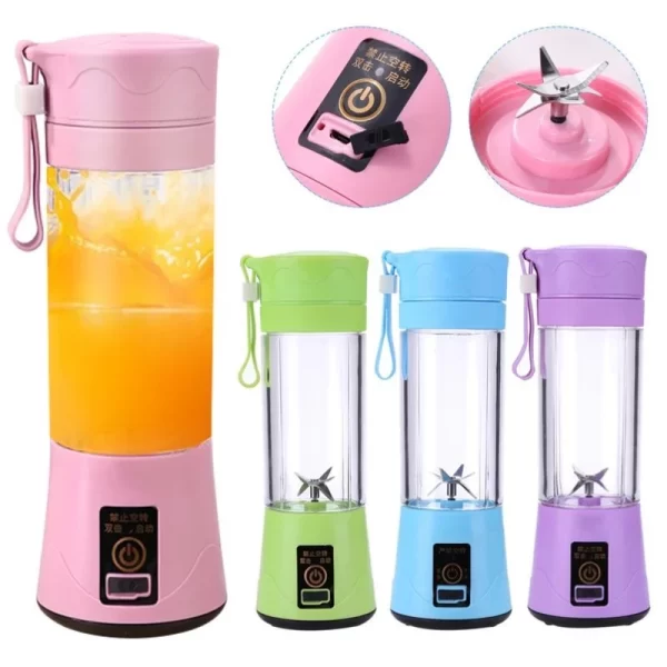 Portable Blender Mini Mixer Electric Juicer Machine Fresh Fruit Juice Blender Smoothie Maker Blender Cup Bottle A Travel Kitchen - Image 2