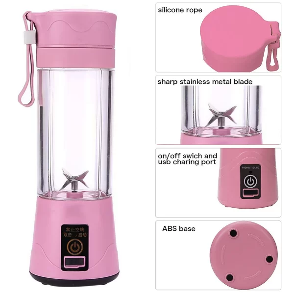 Portable Electric Juicer USB Rechargeable Handheld Smoothie Blender Fruit MixersMilkshake Maker Machine Food Grade Materials - Image 3