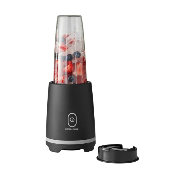 Mainstays Black Single-Serve Blender with 1 Travel Lid, 16 oz, New - Image 4