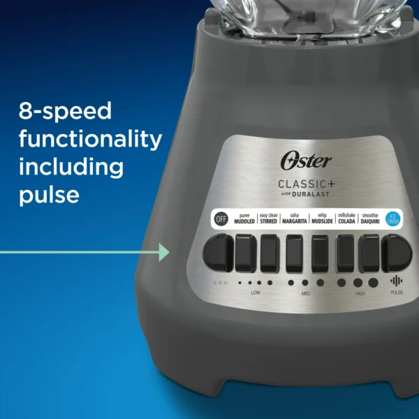 Oster Party Blender XL 8-Cup Capacity Jar with 20oz Blend-N-Go Cup, 8 Speeds - Image 4
