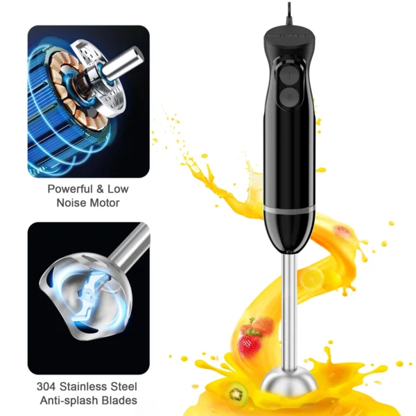 Bonsenkitchen Hand Blender, Immersion Handheld Blender 2-Speed - Image 3