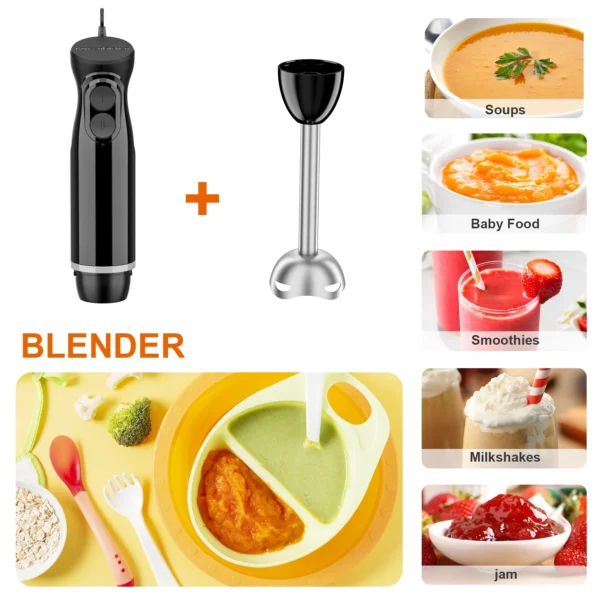 Bonsenkitchen Hand Blender, Immersion Handheld Blender 2-Speed - Image 2