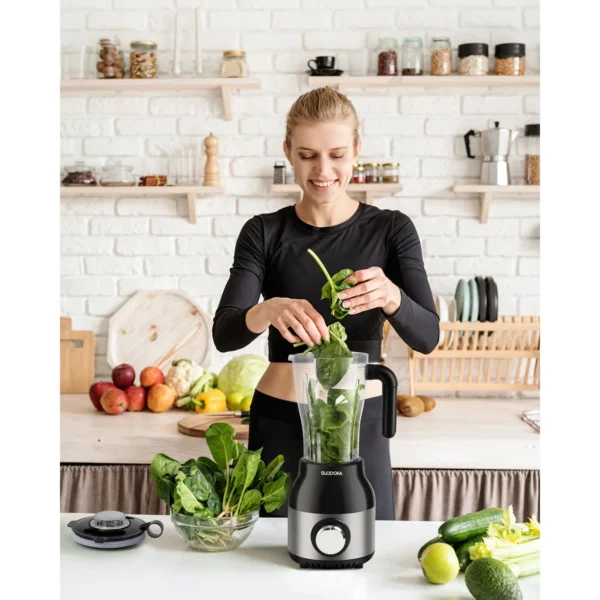 Suodoka Countertop Blender Food Processor Combo, 4 in 1 Kitchen Electric Blender/Grinder/Chopper,New - Image 4
