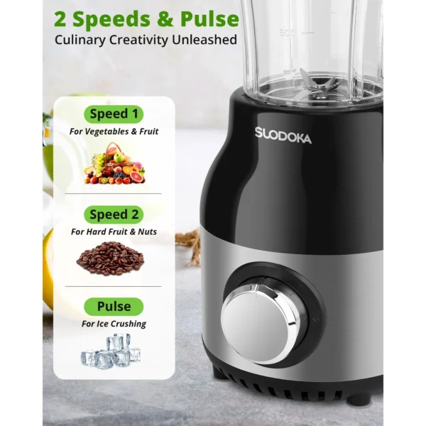Suodoka Countertop Blender Food Processor Combo, 4 in 1 Kitchen Electric Blender/Grinder/Chopper,New - Image 3