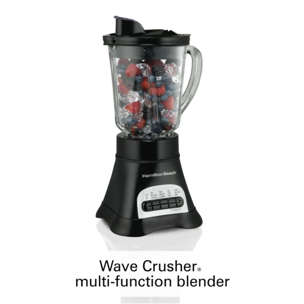 Hamilton Beach Multi-Function Blender for Smoothies, Shakes, Icy Drinks & Much More, 40 oz Glass Jar, Black - Image 3