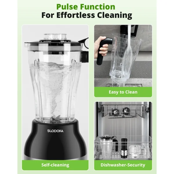 Suodoka Countertop Blender Food Processor Combo, 4 in 1 Kitchen Electric Blender/Grinder/Chopper,New - Image 2