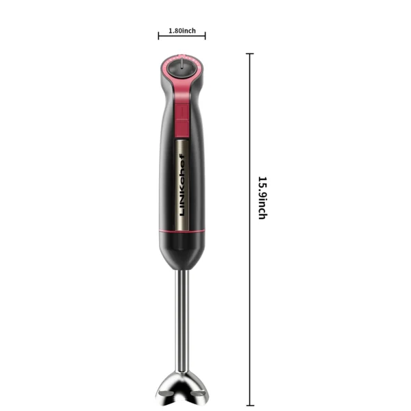 LINKChef Immersion Blender, 20-Speed 1000W Immersion Hand Blender, Stick Blender with Turbo Mode - Image 3