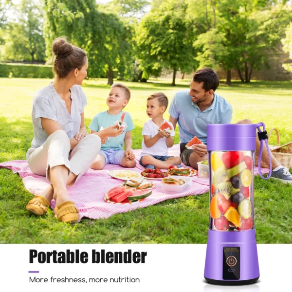 JahyShow Battery Powered Blender, Purple - Image 2