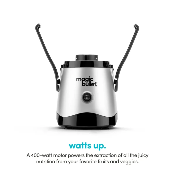 Magic Bullet Mini Juicer, 400-Watt, Silver, MBJ10100WM - Image 2