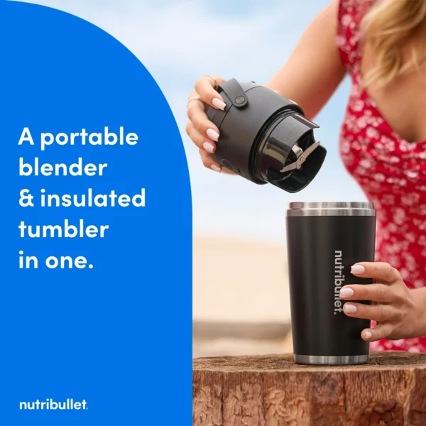 Nutribullet Flip Portable Blender, Matte Black - Image 2