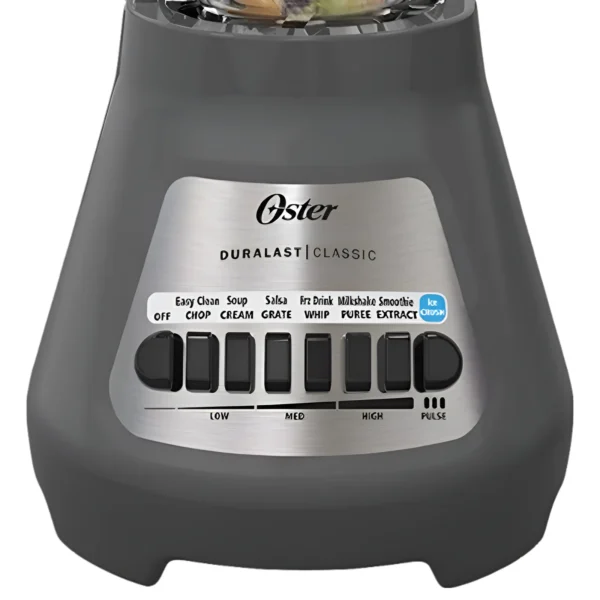Oster Classic 6 Cups 8 Speed Plastic Blender, Gray - Image 2