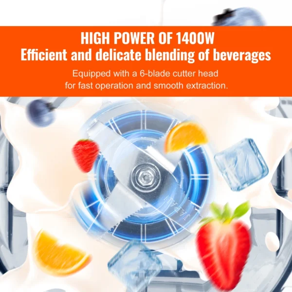 KFFKFF 68oz Professional Blender with Shield Auto Blending Smoothie Blender High-Speed ​​Blenders Countertop Blenders BPA-Free, Auto-smart Tech & Speed ​​Control Juice Blender Set - Image 2