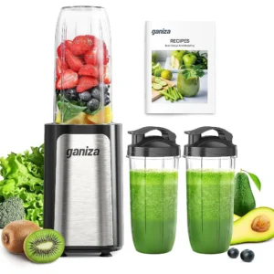 Ganiza Smoothie Blender for Shakes and Smoothies, 14 Pieces Personal Blender, 3 Portal Cups, BPA-Free Juice Blender Set