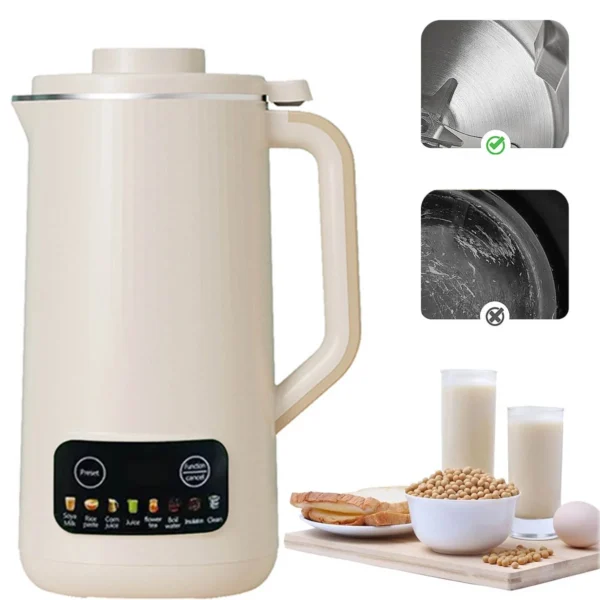 Petyoung Automatic Nut Milk Maker Machine - 800ml Multi-Functional Blender for Nuts, Soybean, Oats, Juices, Shakes, Plant-Based Oat Milk Maker for Homemade Milks - Nut & Soy Milk Maker - Image 2