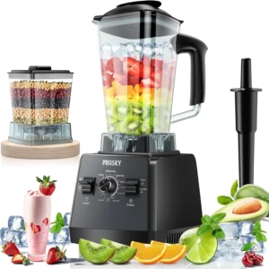 PRASKY Professional Countertop Blender, 70oz Capacity for Smoothies, Fruit, Ice Crush, Spice