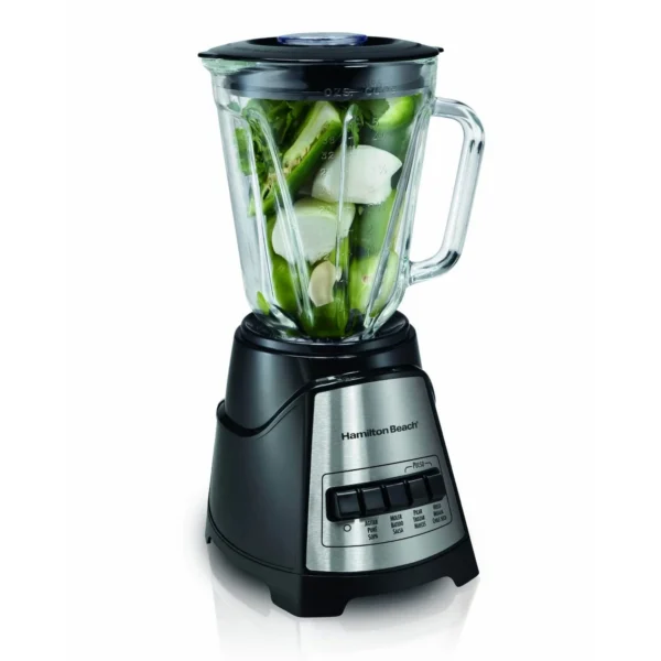 Hamilton Beach Power Elite Multi-Function Blender with Mess Free 40 oz. Glass Jar, 700 Watts, Black, 58148A - Image 5