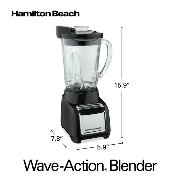 Hamilton Beach Black Blender with Glass Jar - Image 2