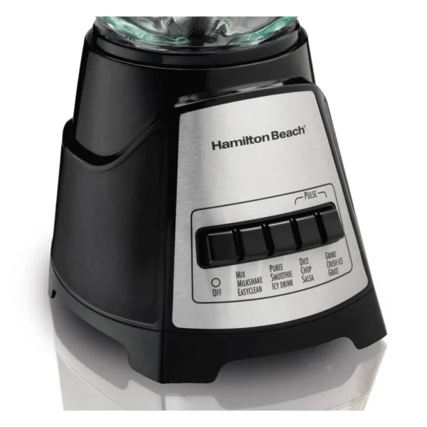 Hamilton Beach Power Elite Multi-Function Blender with Mess Free 40 oz. Glass Jar, 700 Watts, Black, 58148A - Image 2