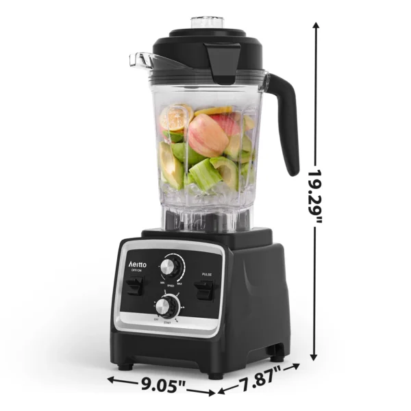 Aeitto Blenders for Kitchen with 1800W Motor, 85 Oz. Extra Large Capacity, 2-in-1 Blender & Grinder Combo, BPA-Free Countertop Professional Blender for Smoothies, Ice Crush, Frozen Drinks, Black - Image 2