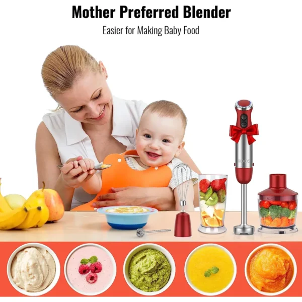 TENKER 5-in-1 Immersion Hand Blender,12 Speed Turbo Mode Stick Blender - Image 2