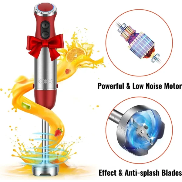 TENKER 5-in-1 Immersion Hand Blender,12 Speed Turbo Mode Stick Blender - Image 4