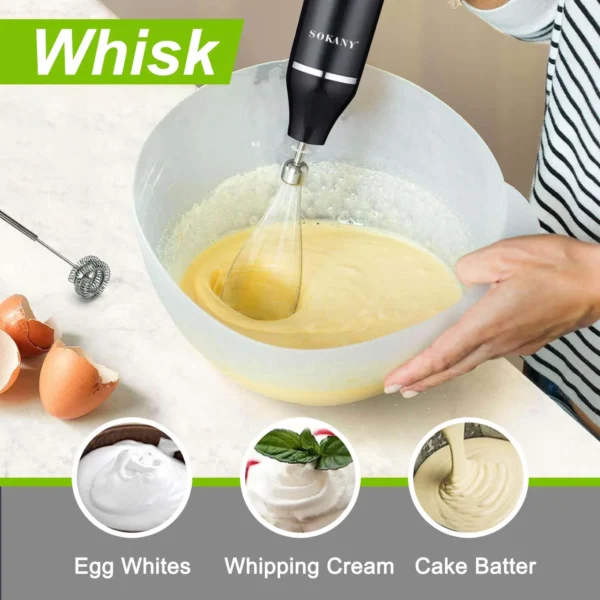 ACMETOP Electric Immersion Hand Blender 500 Watt 2 Mixing Speed with Stainless Steel Blades, Portable Easy Control Grip Stick Mixer Perfect for Smoothies, Puree Baby Food & Soup, Black - Image 4
