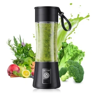 A-Sonic XS67863 Personal Size Portable Blender - 14 oz Blender for Smoothies & Shakes with BPA Free Traveling Juice Cup - 6 Blades for Powerful Blending - Suit for Sports & Travel - Home