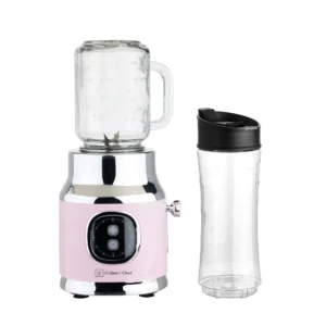 Culinary Chef Powerful 300W Maker Blender with Mason Jar for Smoothies and Shakes - CCSMM100 - Pink