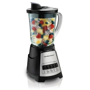 Hamilton Beach Power Elite Multi-Function Blender with Mess Free 40 oz. Glass Jar, 700 Watts, Black, 58148A