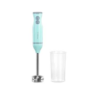Holstein Housewares 2-Speed Hand Blender, Mint – 150W Motor, Stainless Steel Blades, BPA-Free Measuring Cup Included