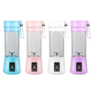 Portable Blender Electric, Personal Size Juicer Cup for Smoothies and Shakes, with Six Blades, for Sports Travel and Outdoors, Blue