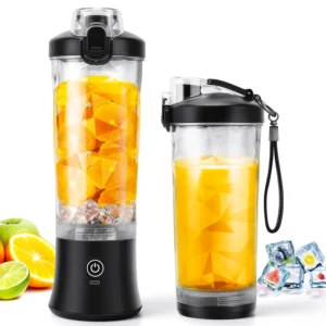 TINANA Portable Blender, USB Rechargeable with 600 ML Personal Juicer Cup, Household Fruit Mixer for Shakes and Smoothies, Ideal for Travel, Home and Office-Black