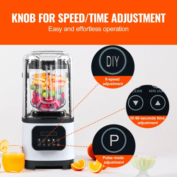 BENTISM Professional Blender Commercial Countertop Blenders 68 oz Smoothies Shakes - Image 4
