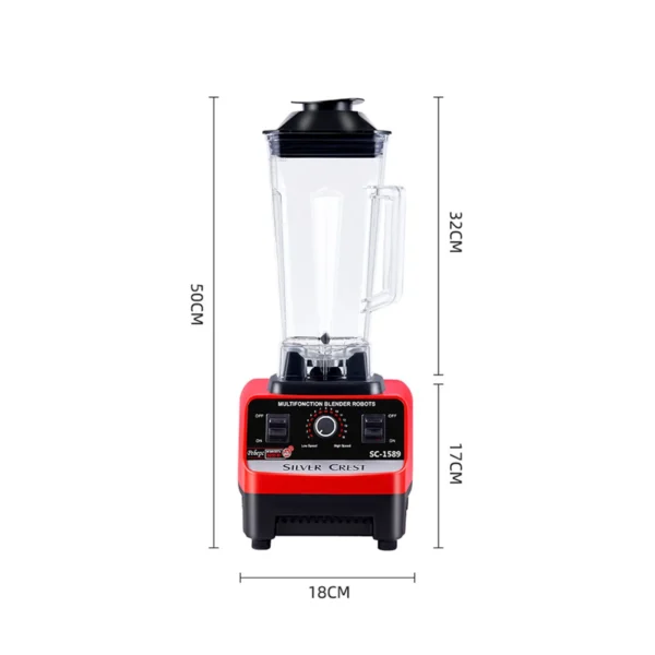 ACDANC Blender,2L Large Capacity Blenders for Kitchen,Food-Grade PC Material Hand Mixer,2Caps - Image 2