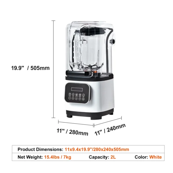 BENTISM Professional Blender Commercial Countertop Blenders 68 oz Smoothies Shakes - Image 6
